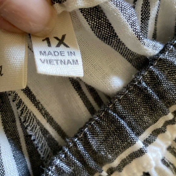 Land and Sea Linen Stretch Blend Wide Leg Pants Adjustable Stretch Waist - Picture 10 of 14